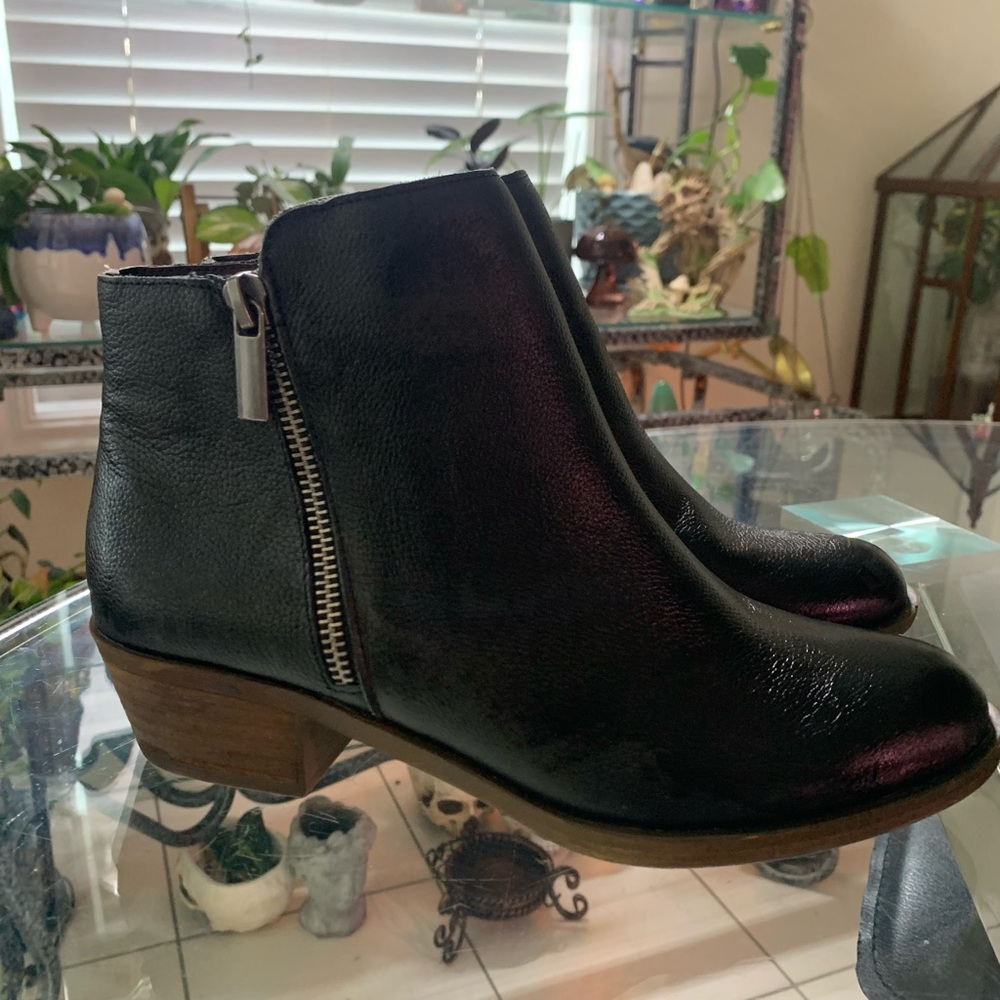 Black Leather Ankle Boots